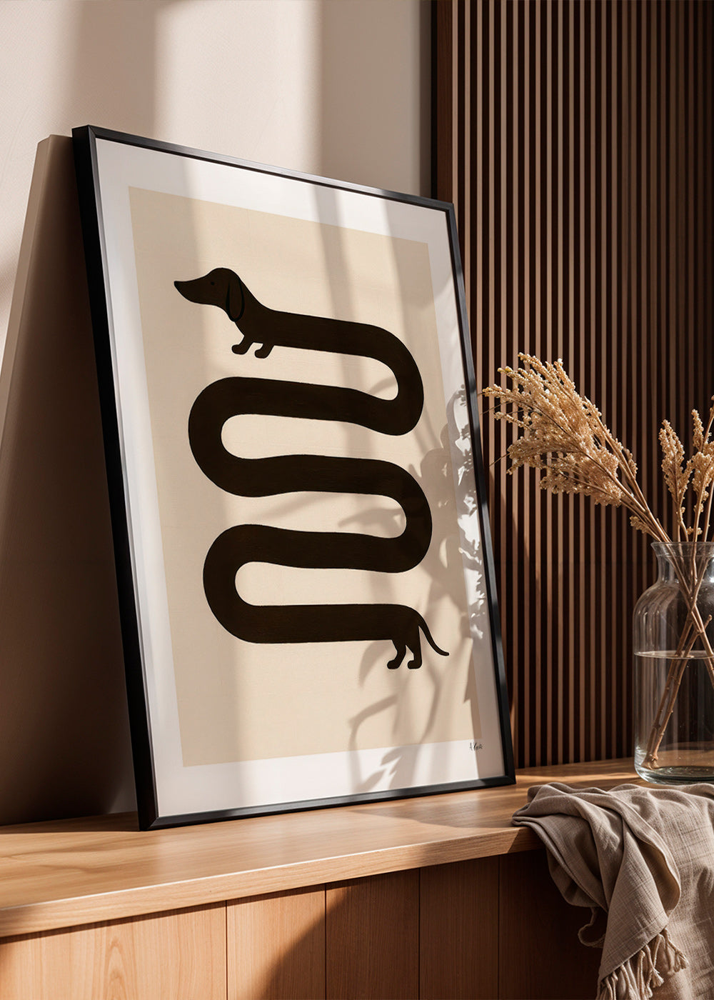 Cuadro perro alargado minimalista – Product3