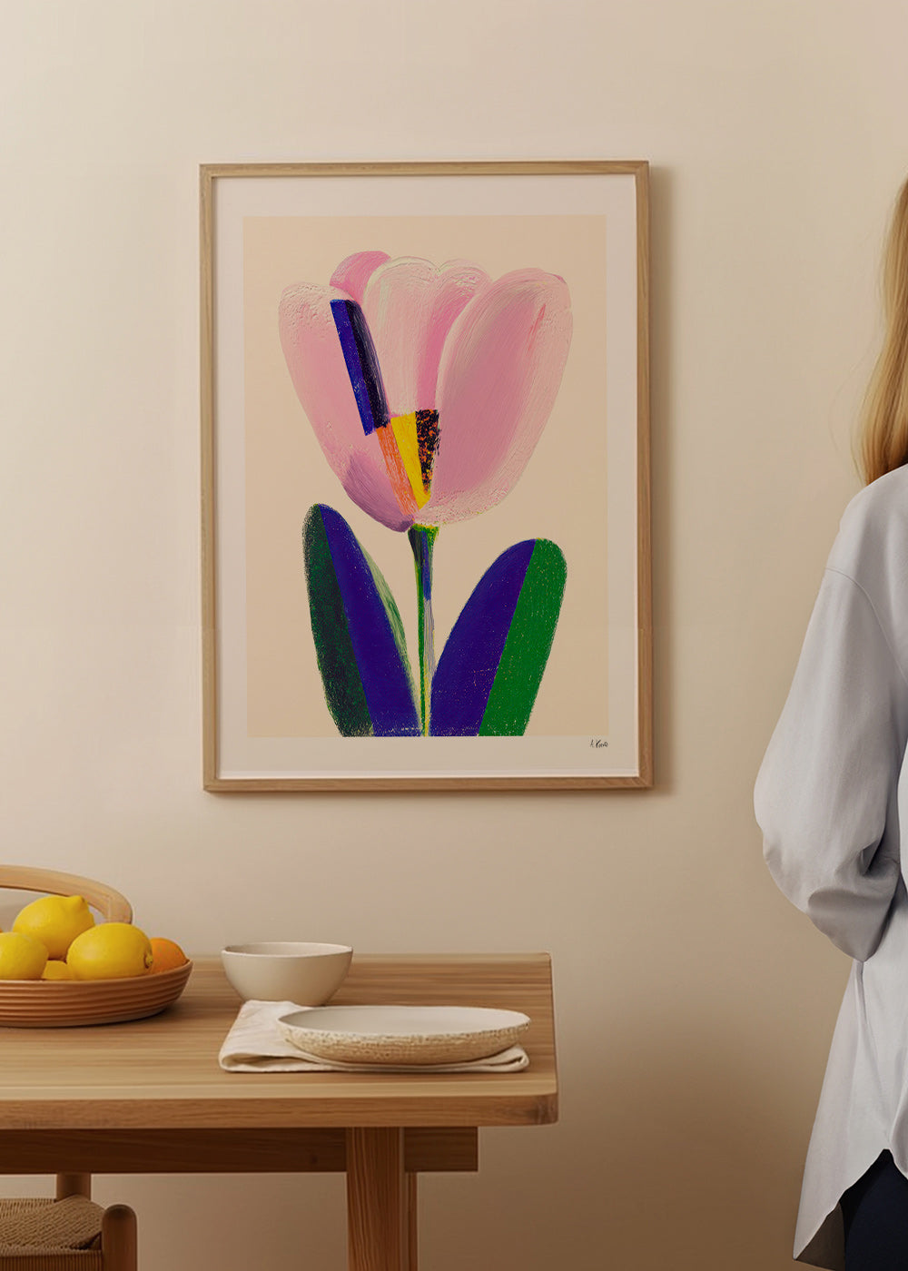 Lámina botánica tulipán rosa – Product3