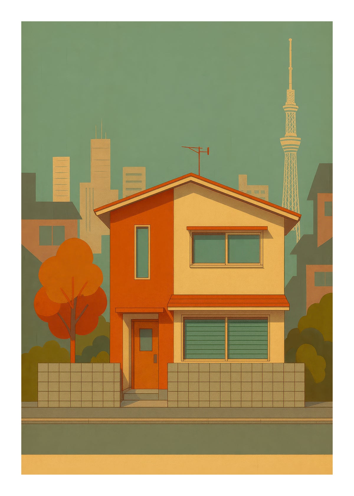 Tokyo House - Unframed art print