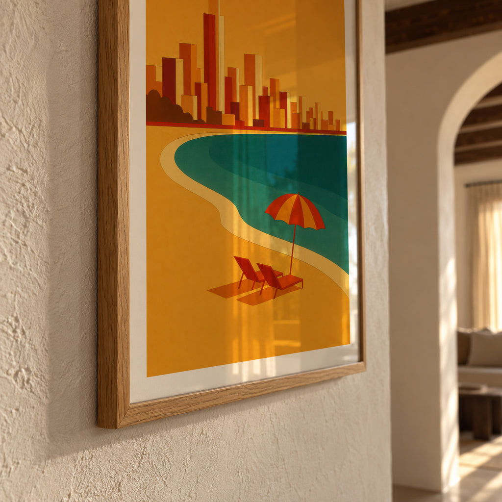 Golden Shore - Framed poster detail