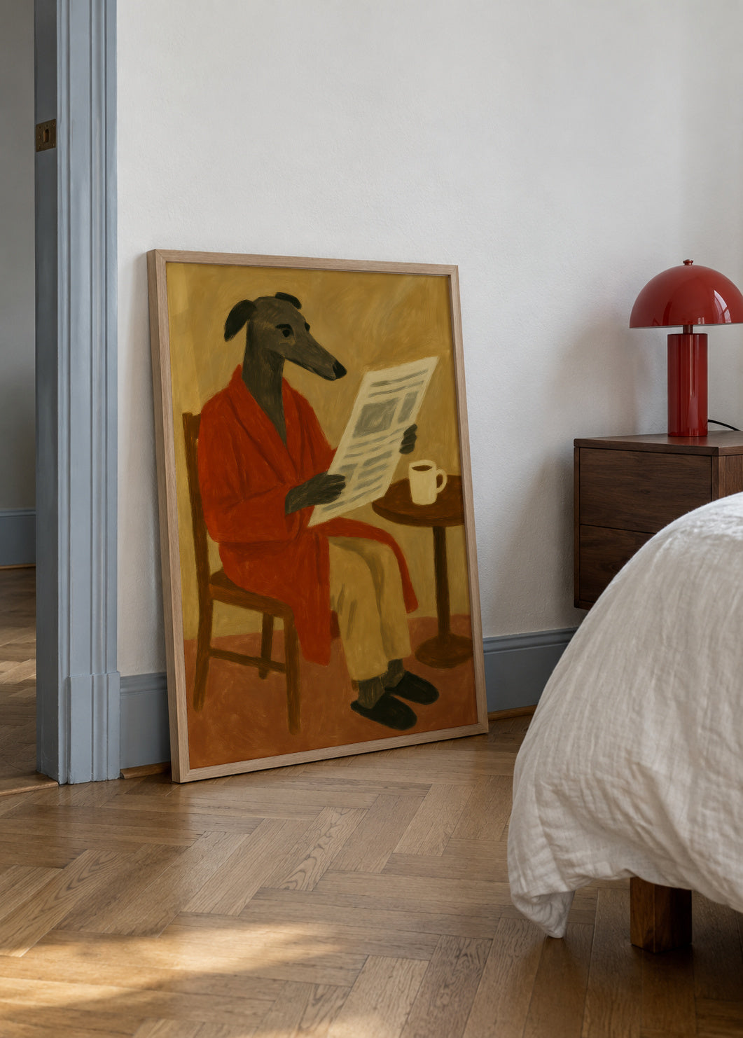 Morning News - Framed poster in an interior