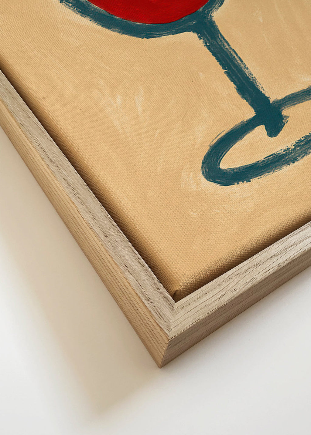 Cuadro de cocina con copa de vino minimalista – Canvas detail