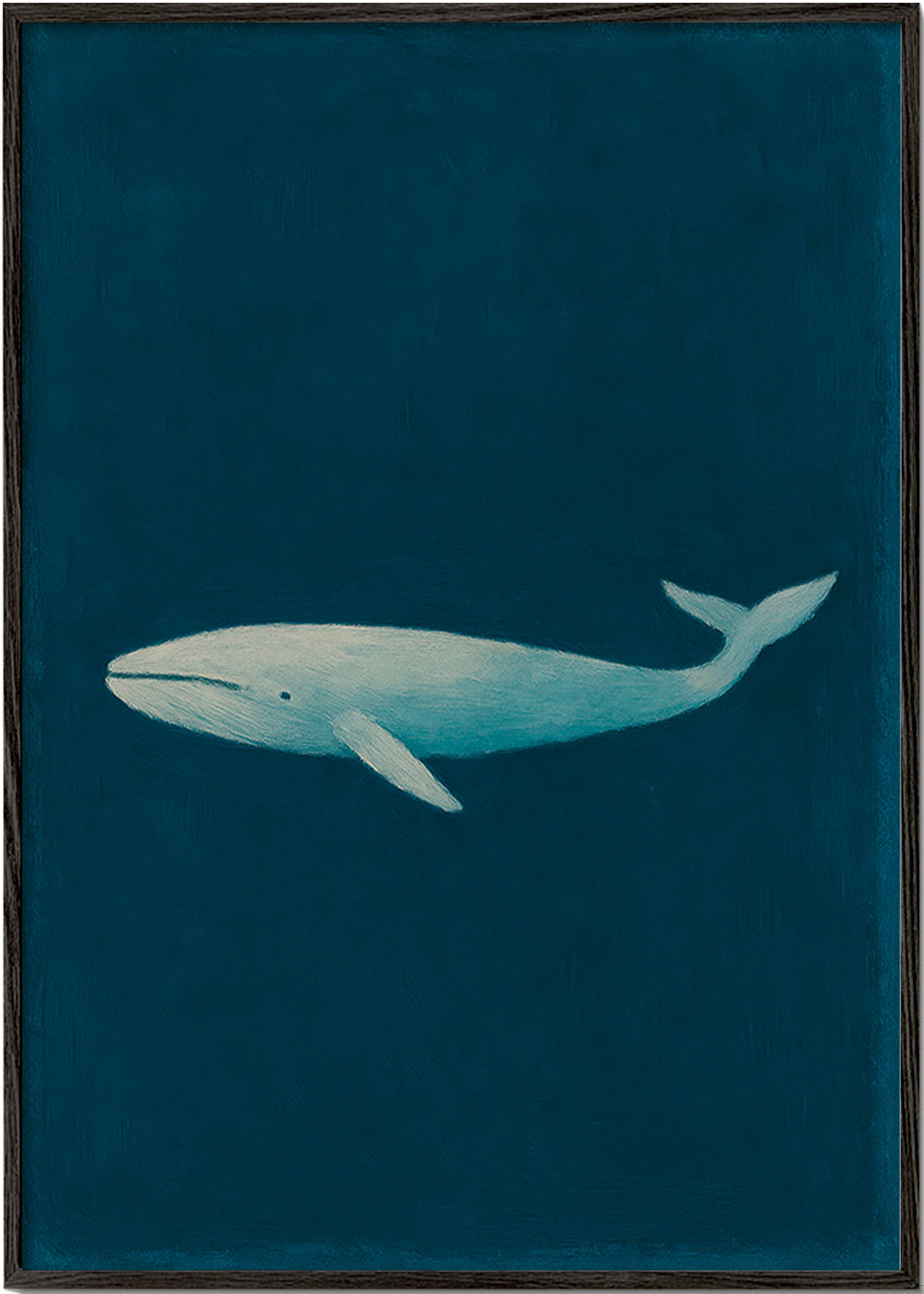 Cuadro ballena azul profundo – Black Frame