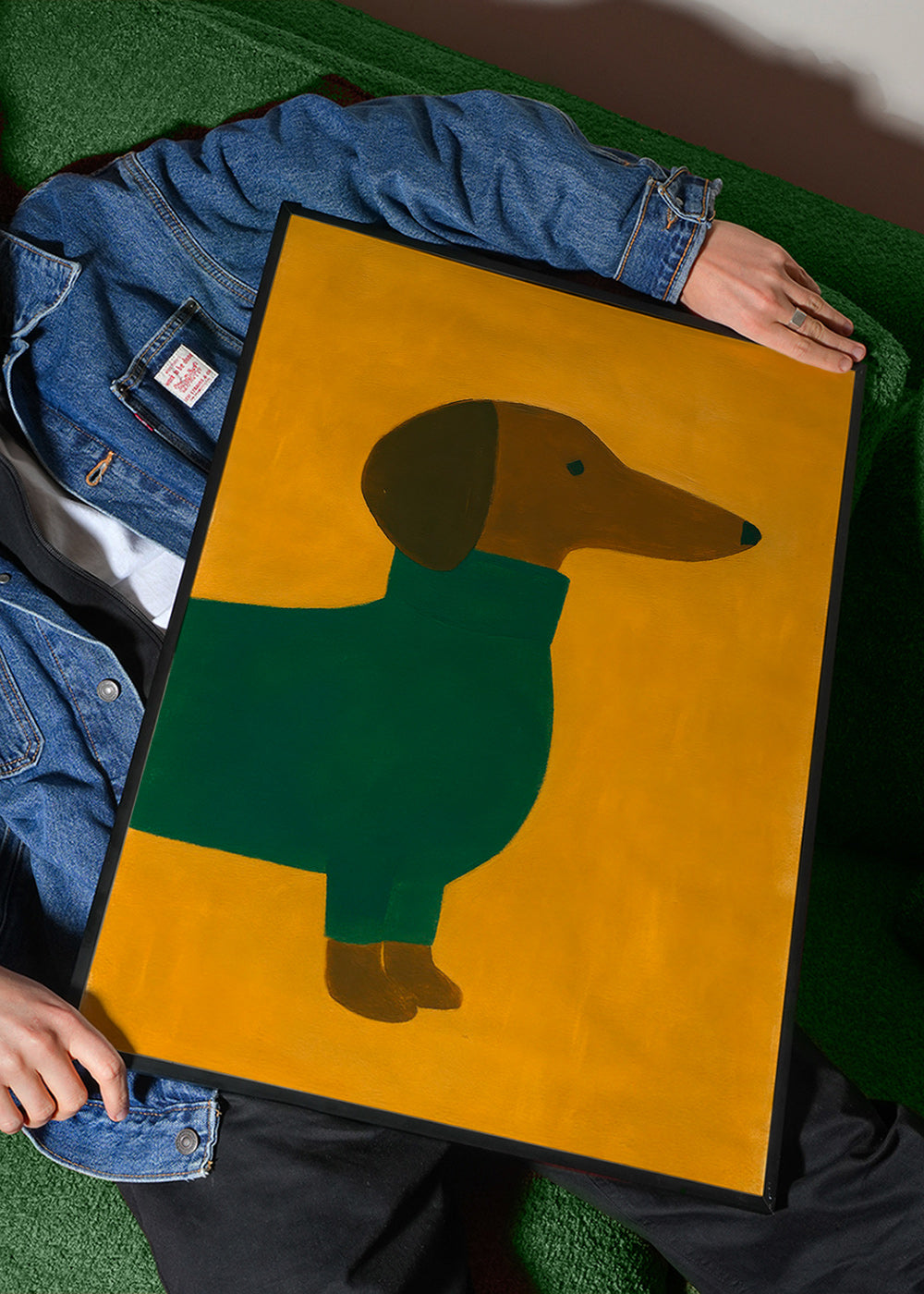 Cuadro perro salchicha en mostaza – Product2