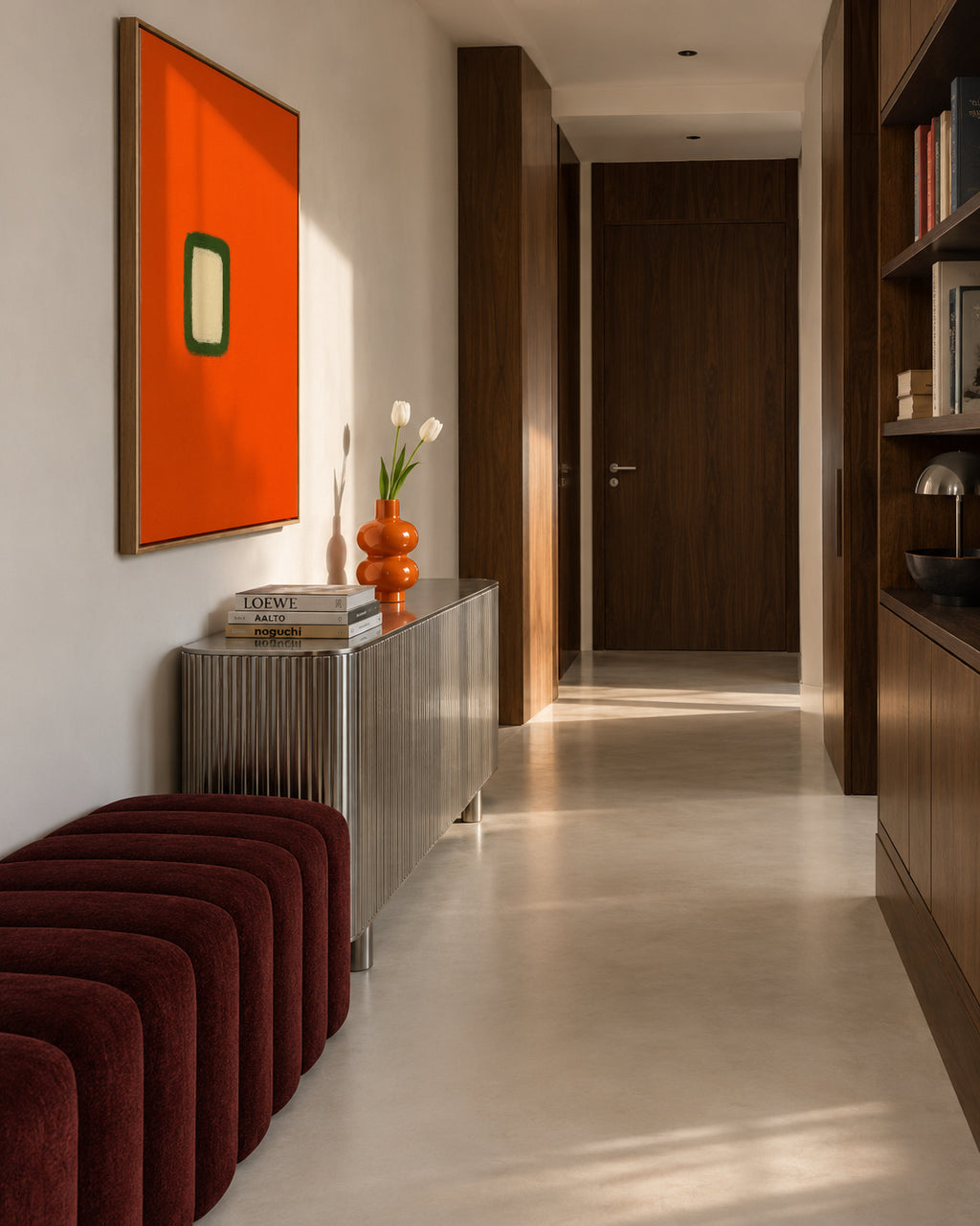 Glowing Core - Framed canvas in an interior