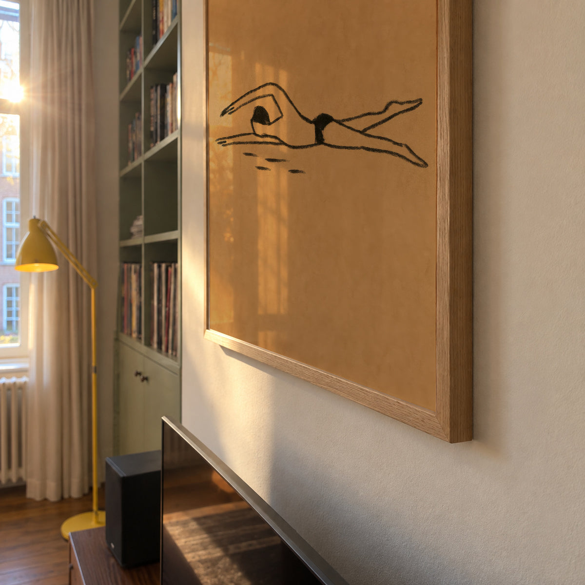 Rhythmic Stroke - Framed poster detail