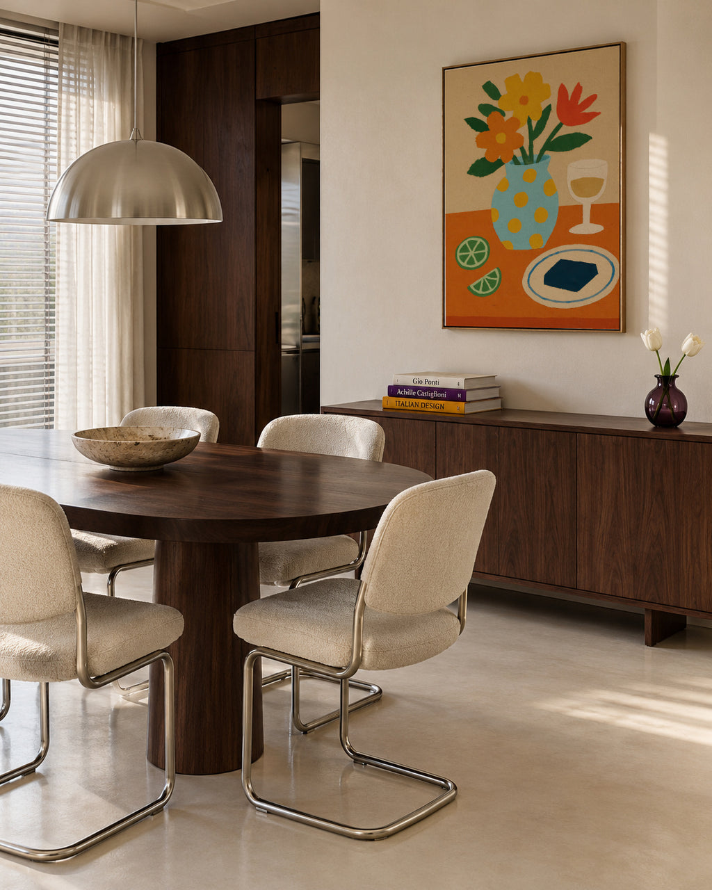 Midday Aperitif - Framed canvas in an interior