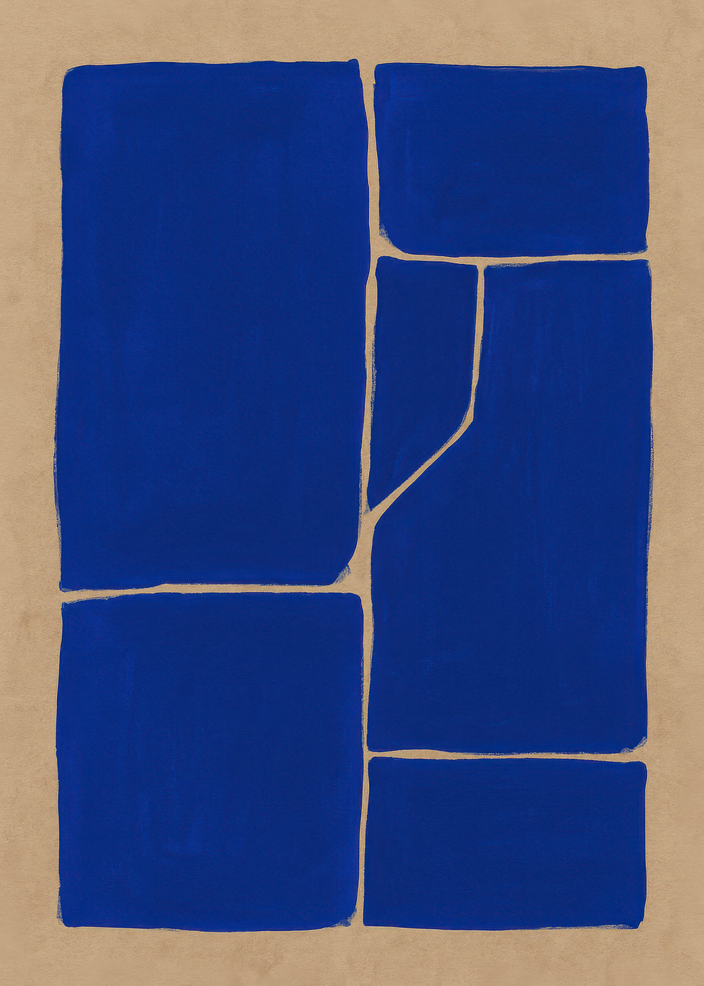 Blue Fractures - Unframed art print