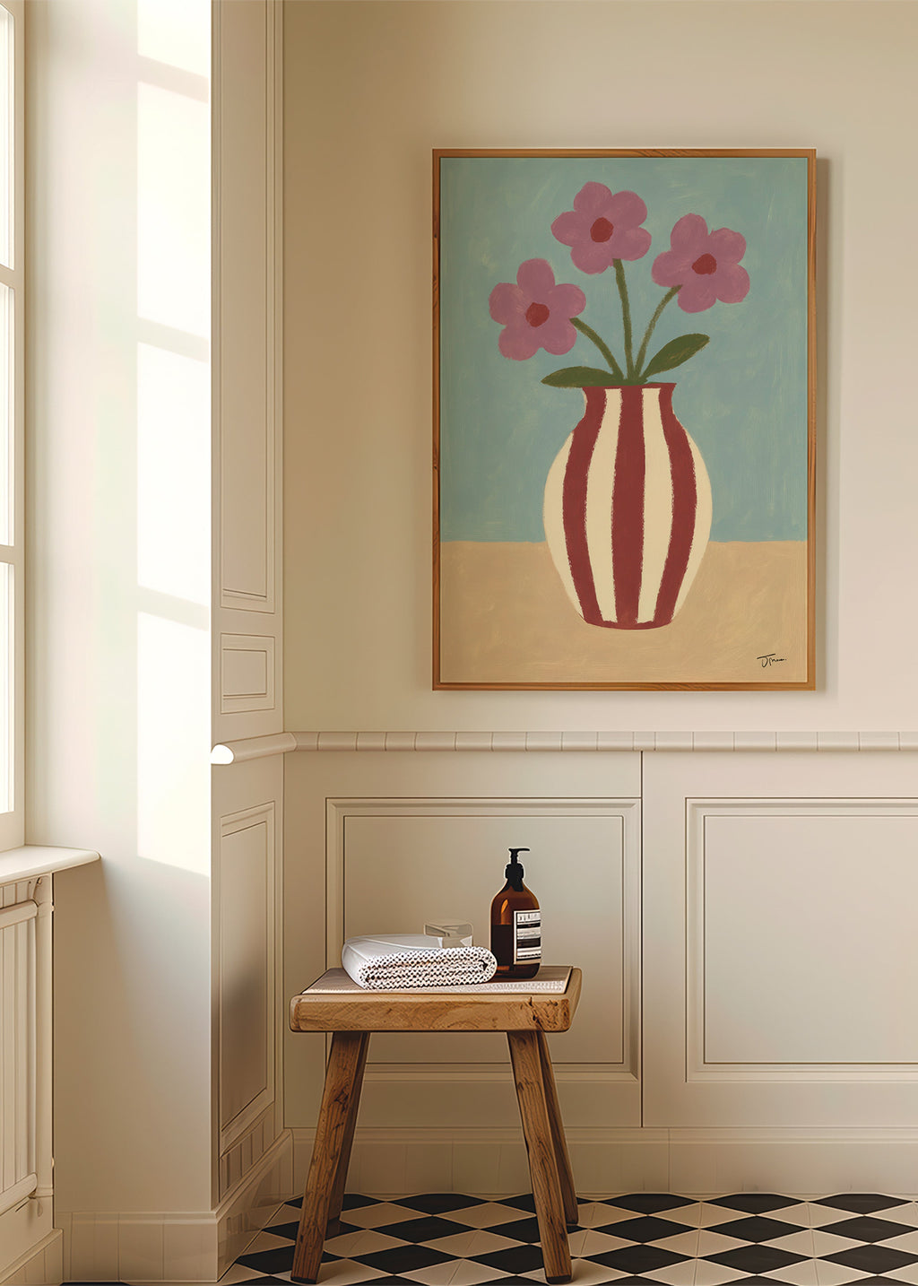 Lámina botánica de jarrón y flores – Product3