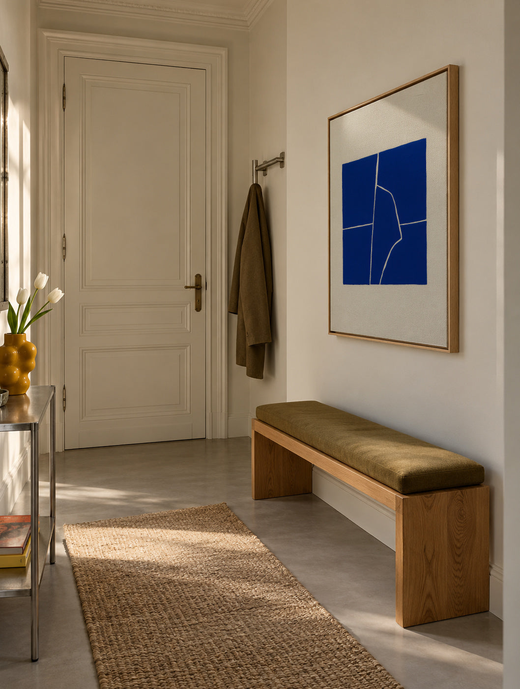 Cobat Fractures I - Framed canvas in an interior