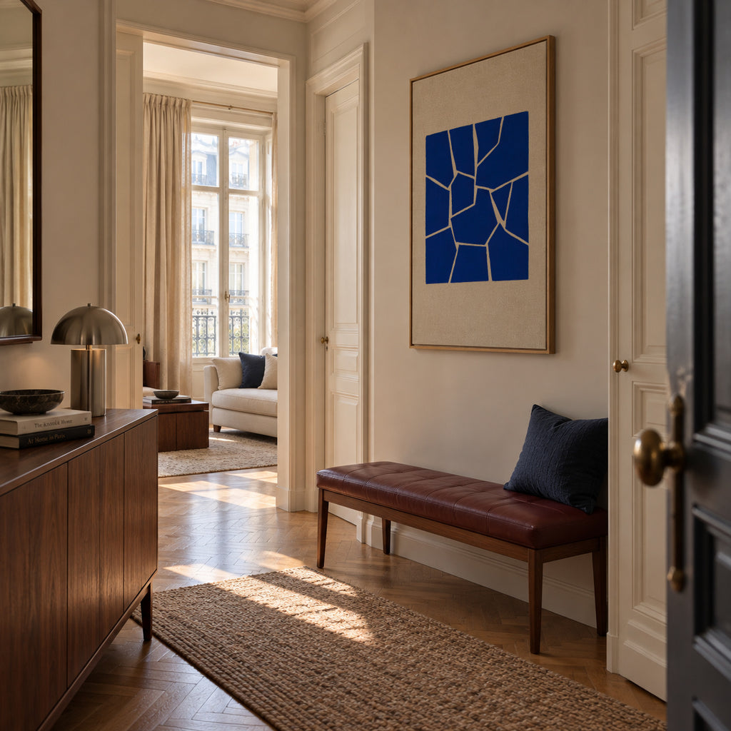 Cobat Fractures III - Framed canvas in an interior