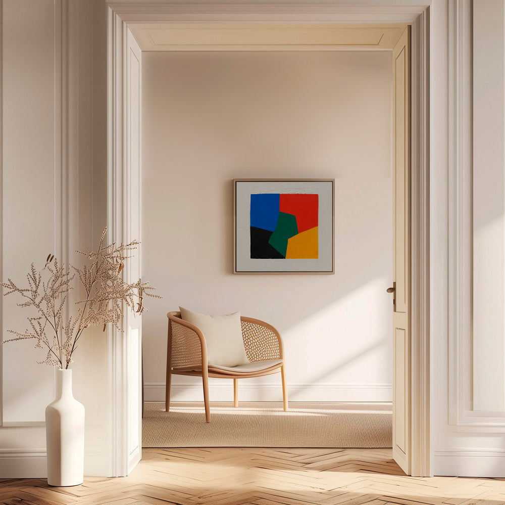 Cuadro geométrico bloques de color – Canvas1