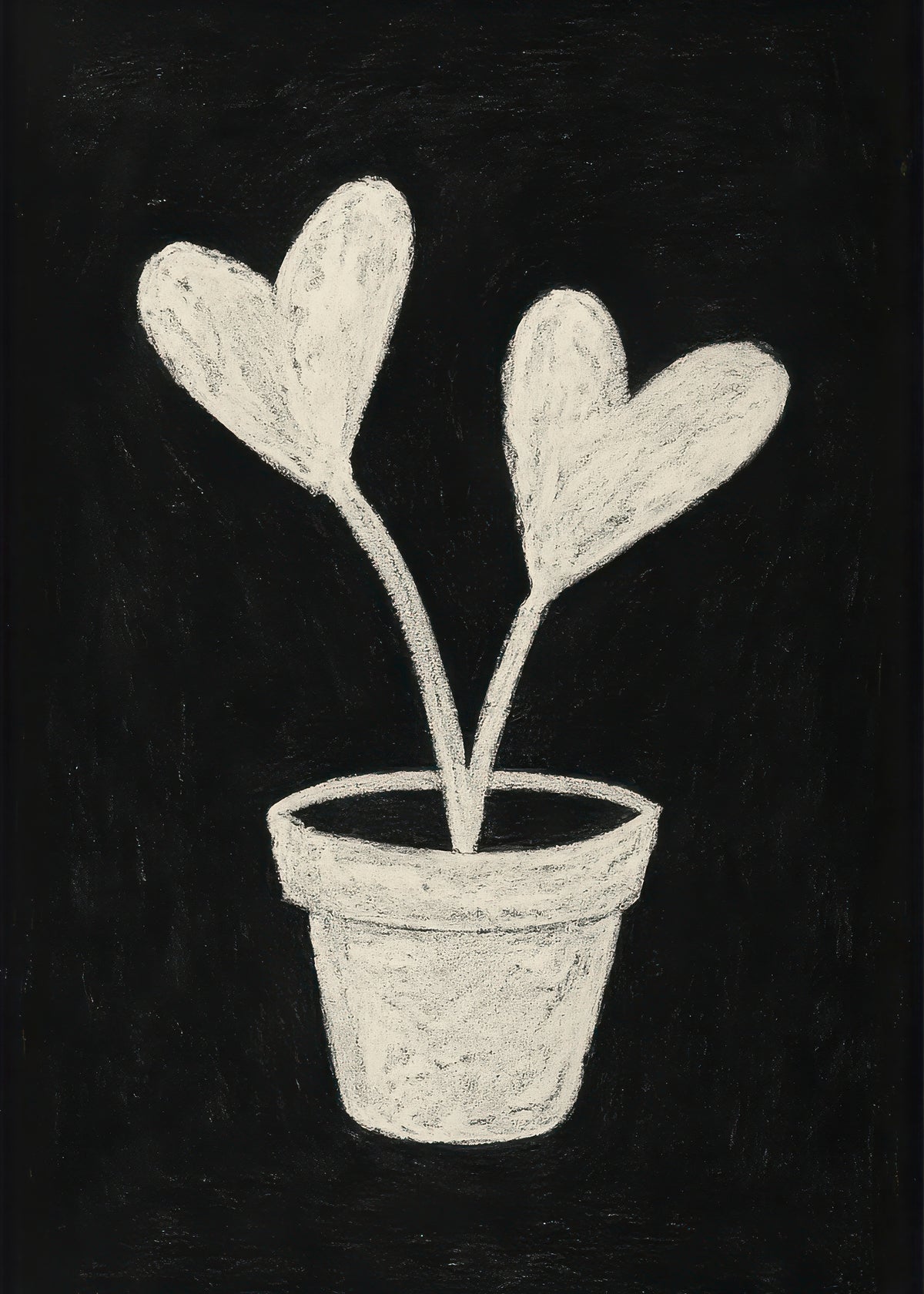 Heart Leaf Pot - Unframed art print