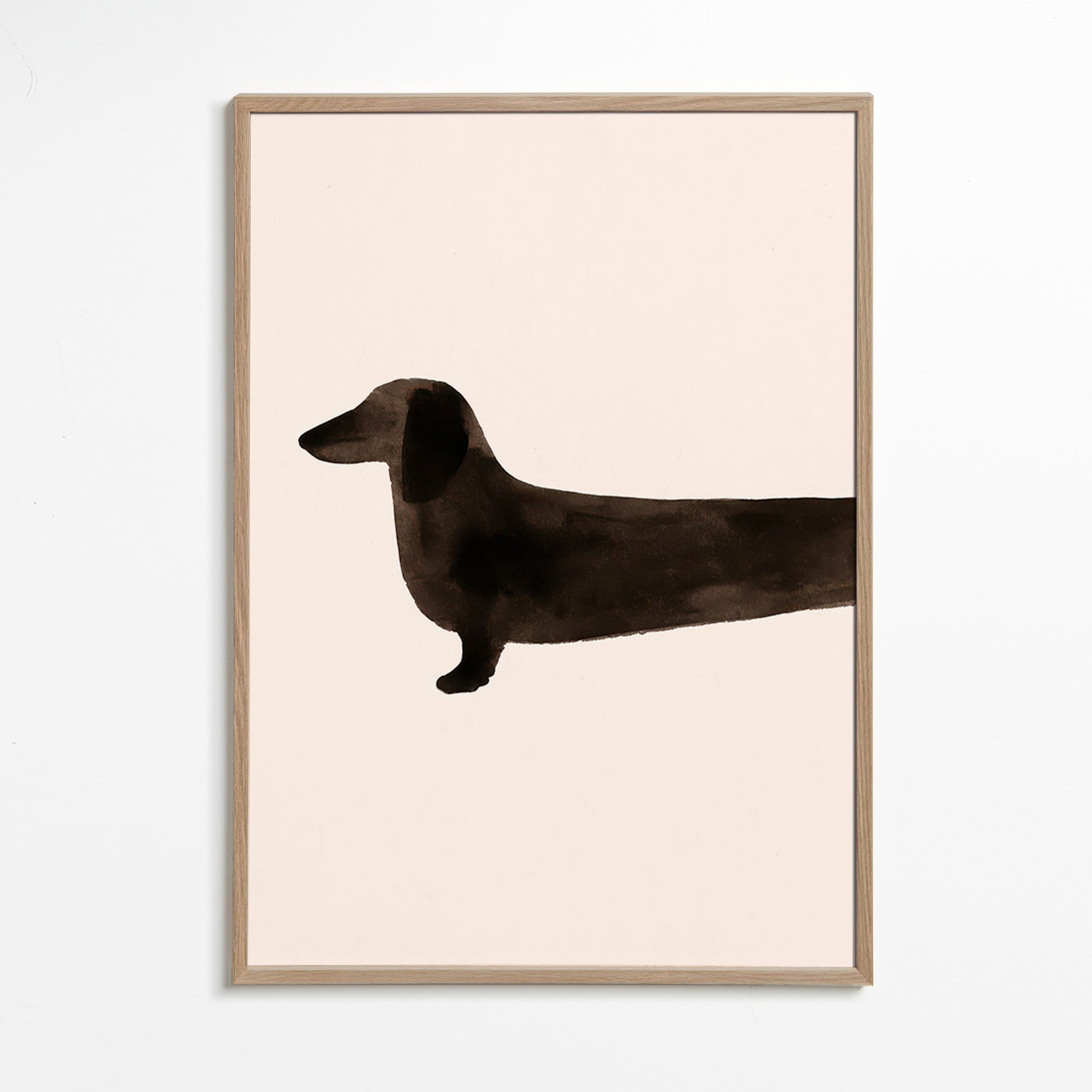 Cuadro salchicha alargada minimalista – Oak Frame