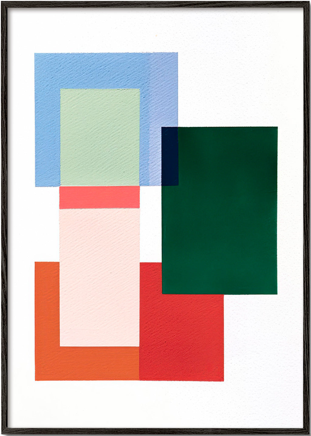 Cuadro abstracto de rectángulos superpuestos – Black Frame