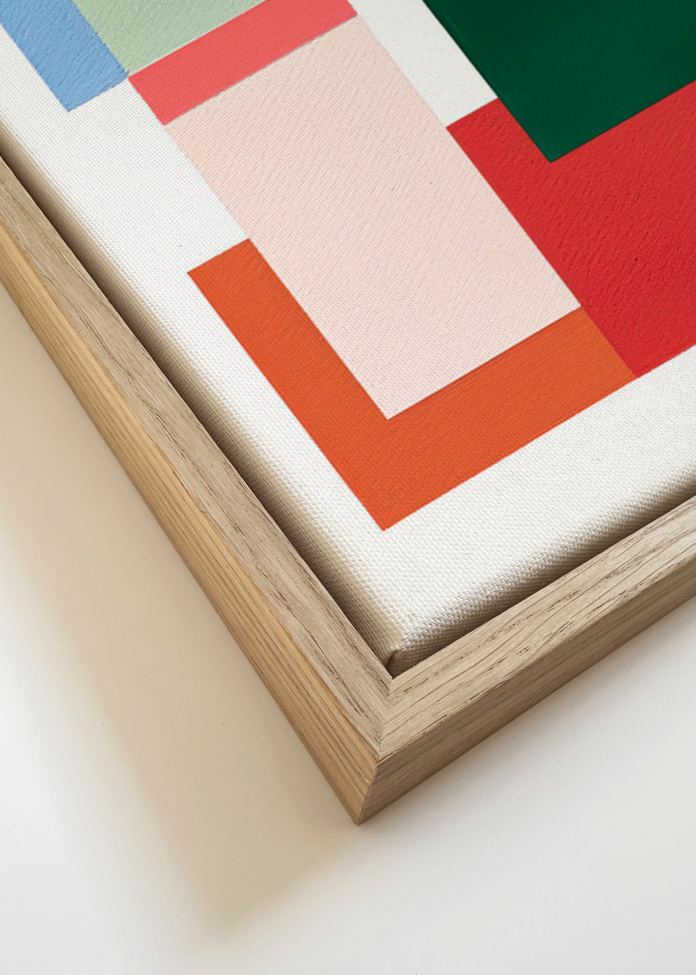 Cuadro abstracto de rectángulos superpuestos – Canvas detail