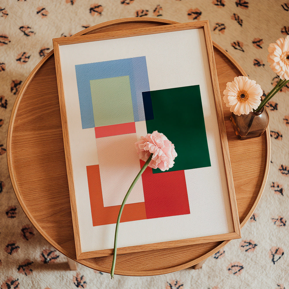 Cuadro abstracto de rectángulos superpuestos – Product2