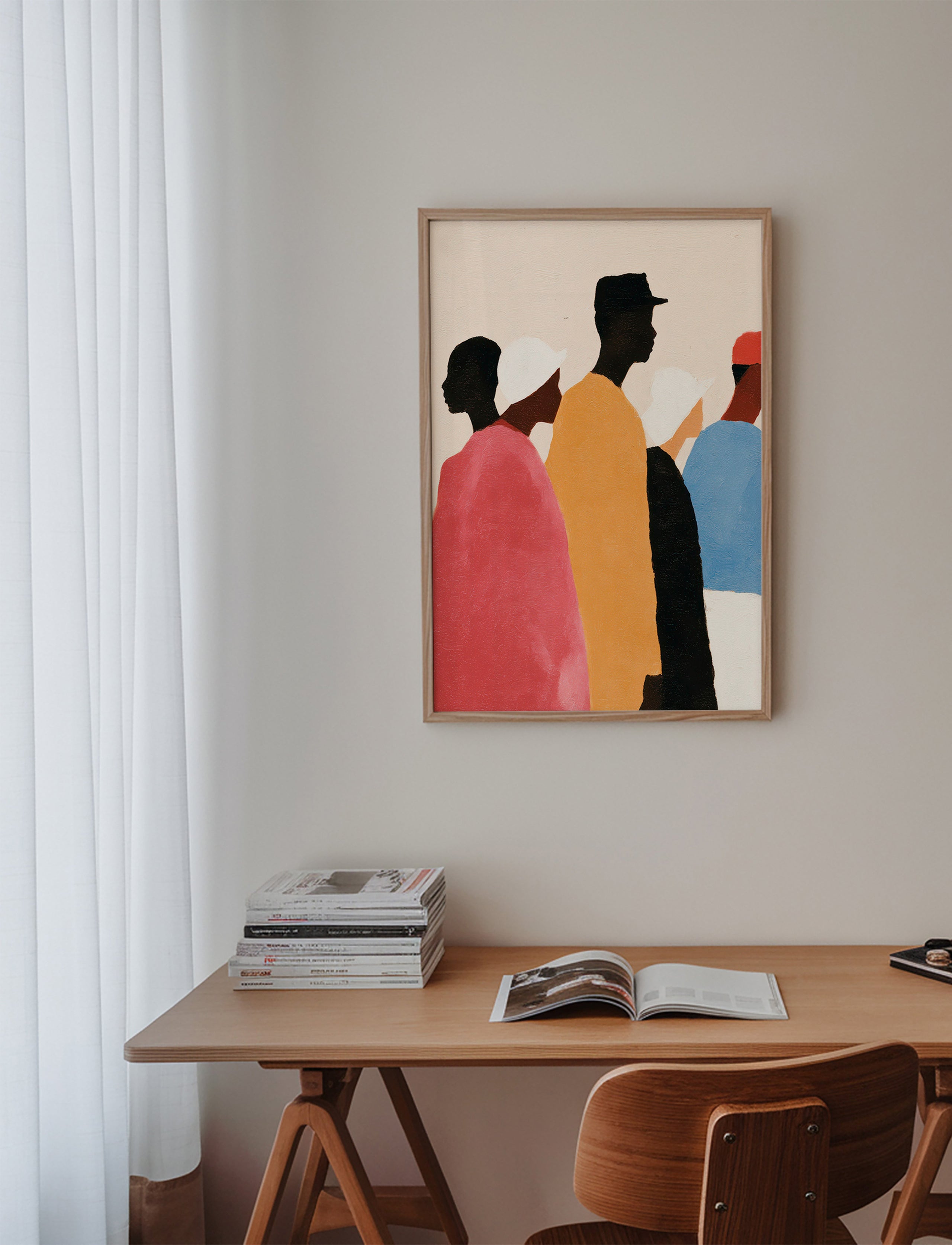 Cuadro abstracto de figuras en fila – Product2