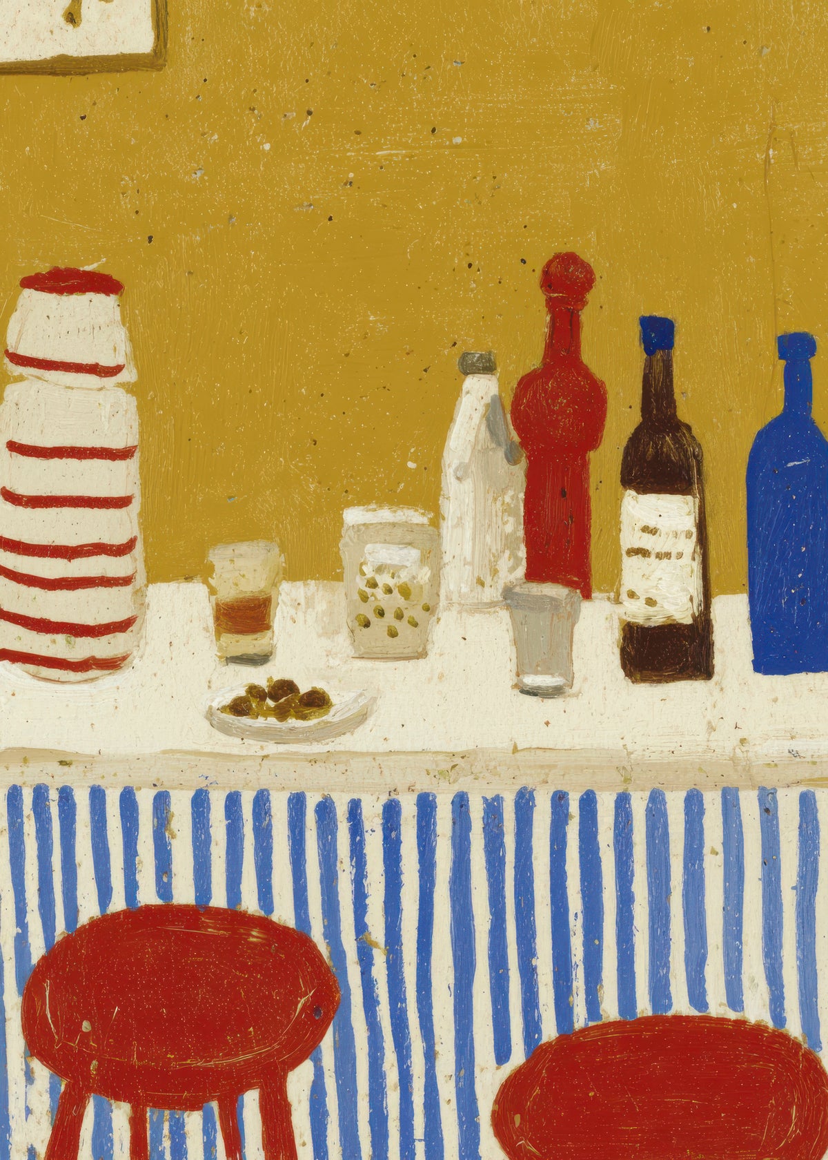 Blue Striped Bar - Unframed art print
