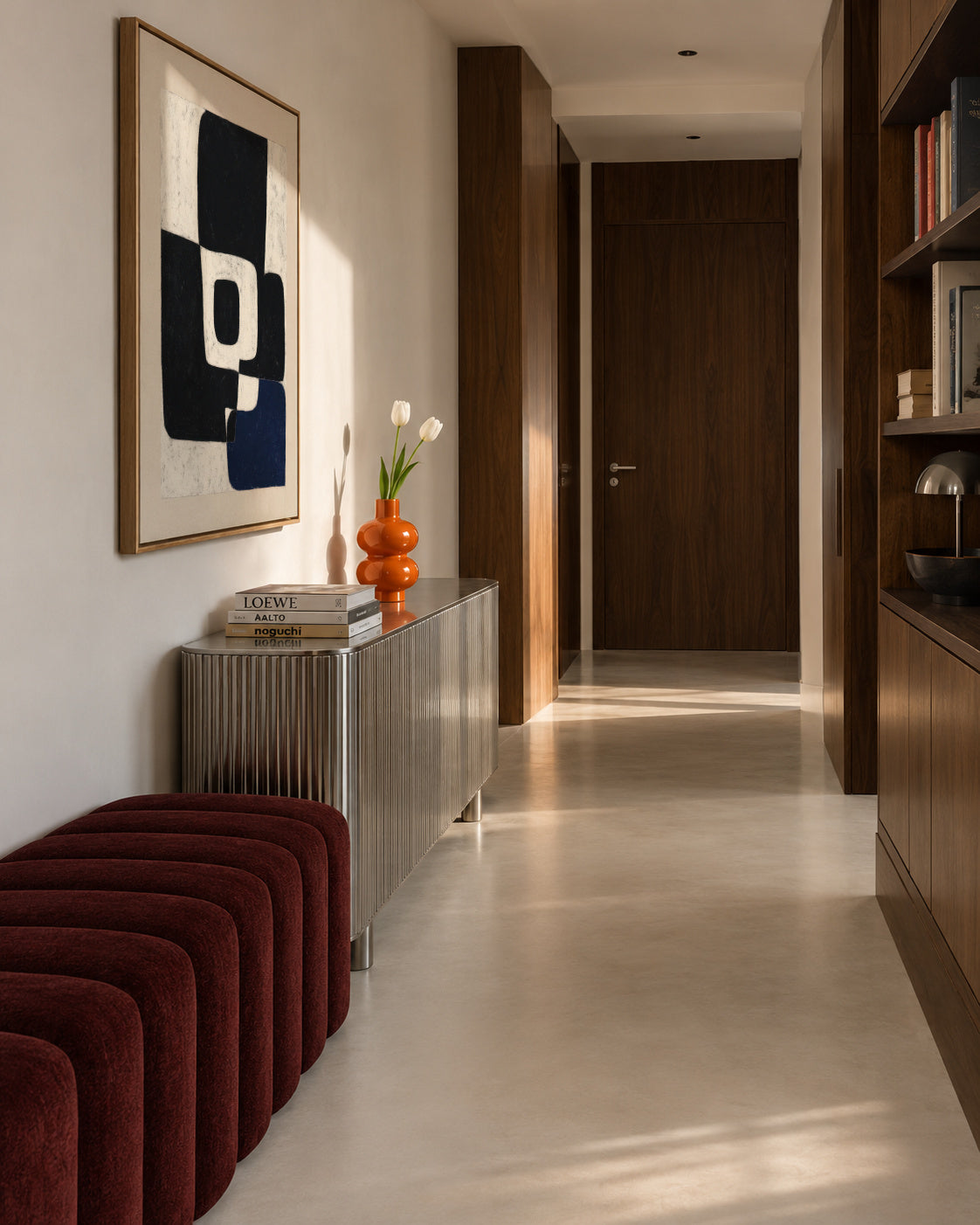 Duality in Black - Framed canvas in an interior