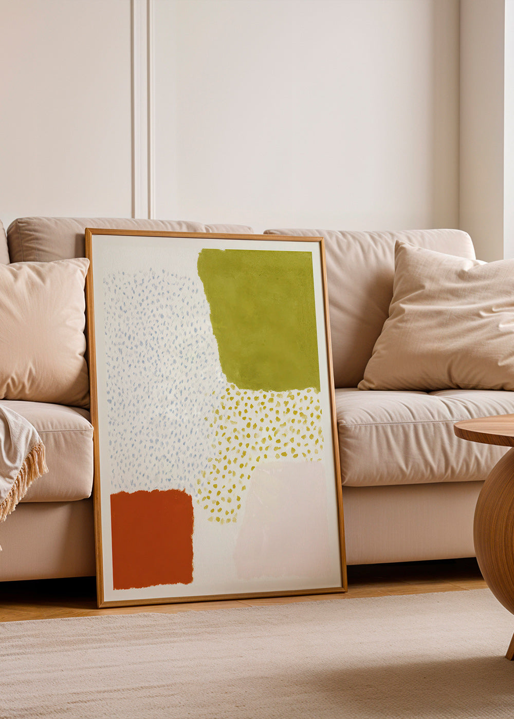 Lámina botánica con bloques oliva y terracota – Product2