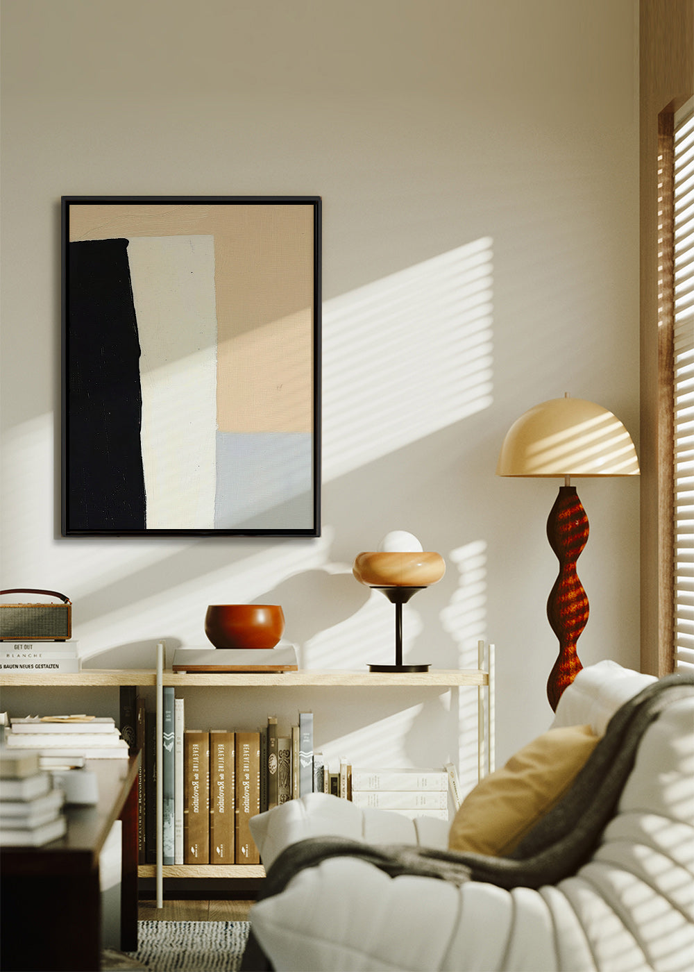 Cuadro abstracto en bloques verticales – Canvas2