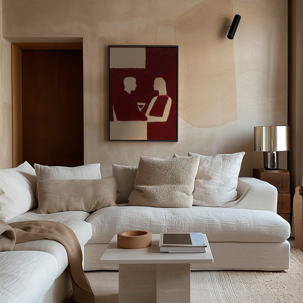 Cuadro de cocina en silueta de pareja – Canvas1