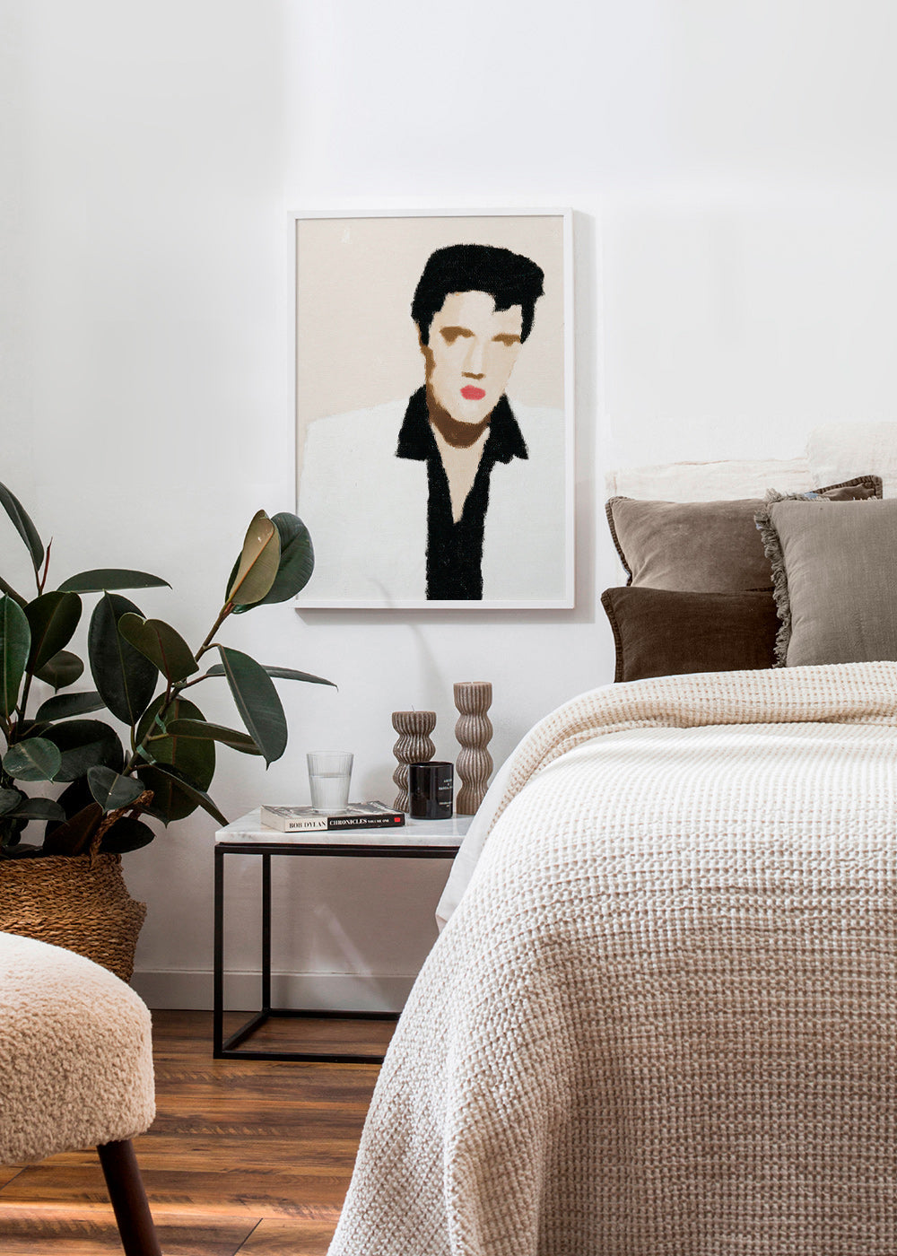 Ilustración retrato minimalista con gesto icónico – Product2