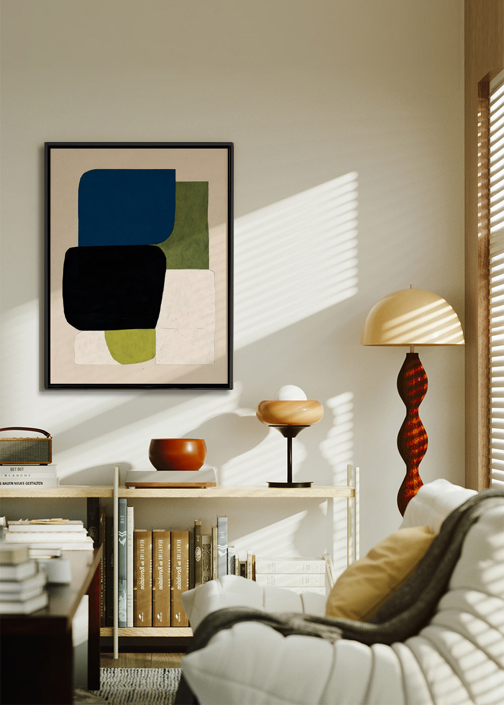 Cuadro abstracto de bloques geométricos – Canvas2