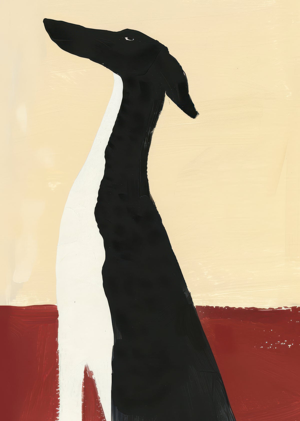 Elegant Greyhound - Unframed art print