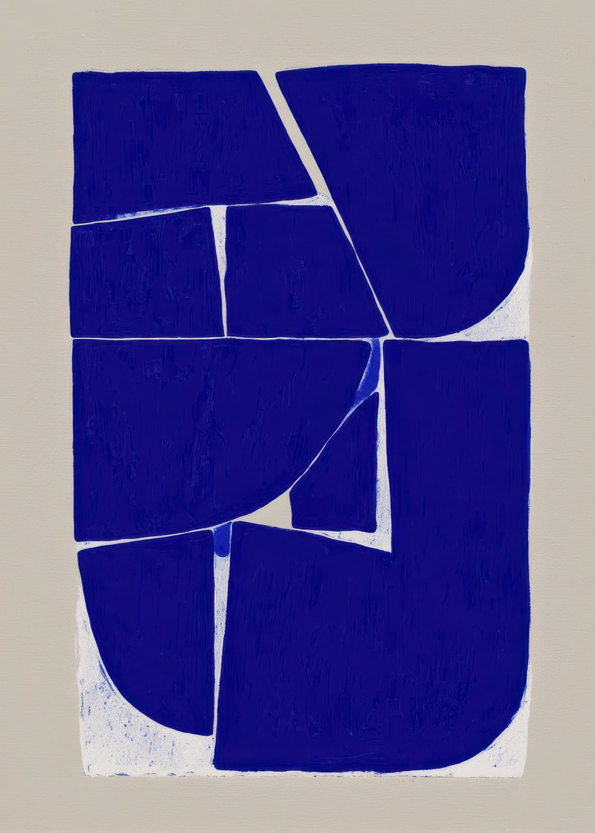 Indigo Mosaic IV - Unframed art print