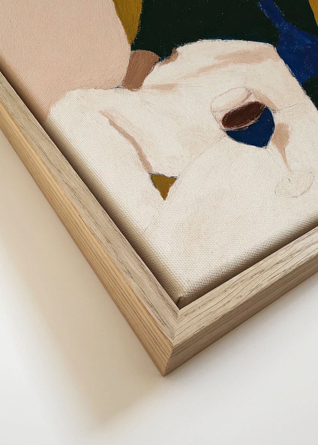 Cuadro de cocina con vino y sillón mostaza – Canvas detail