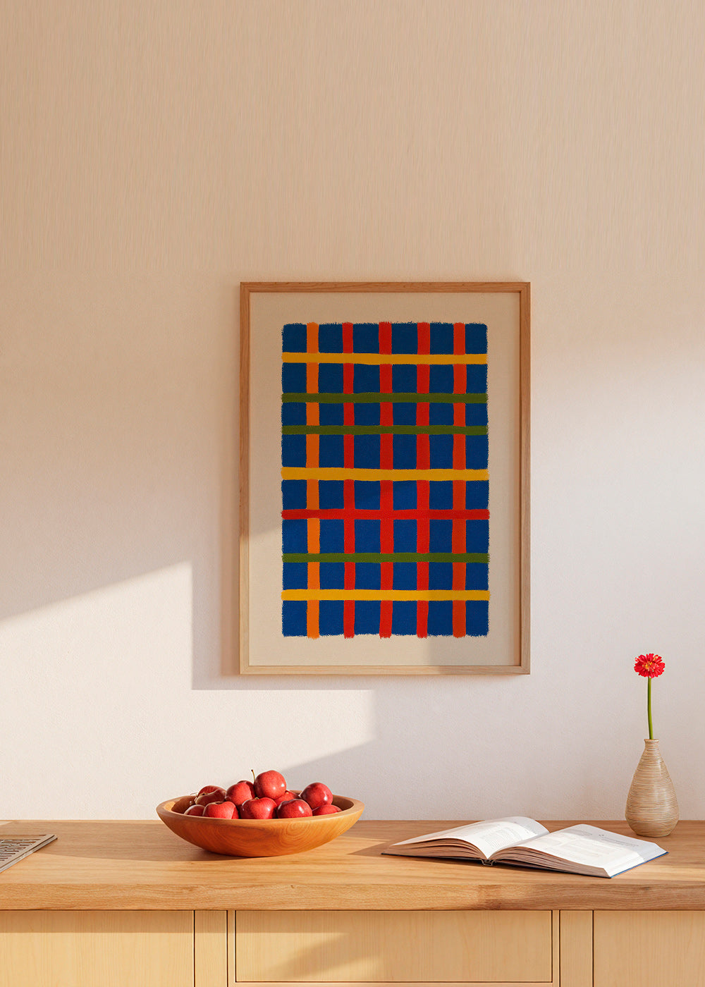 Cuadro geométrico rejilla cromática vertical – Product2