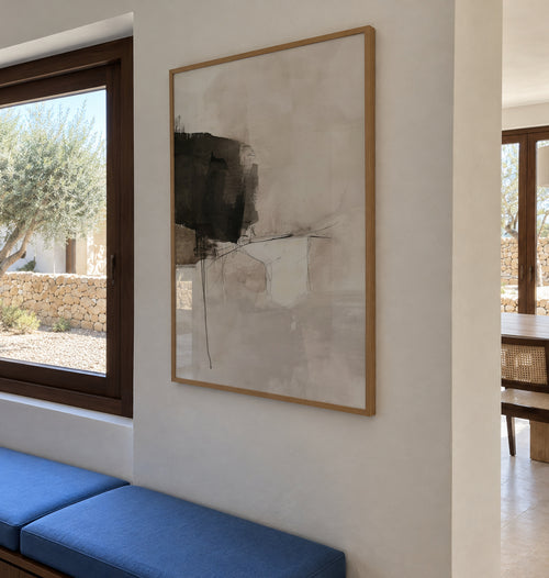 Brutalist Fragment - Framed poster in an interior
