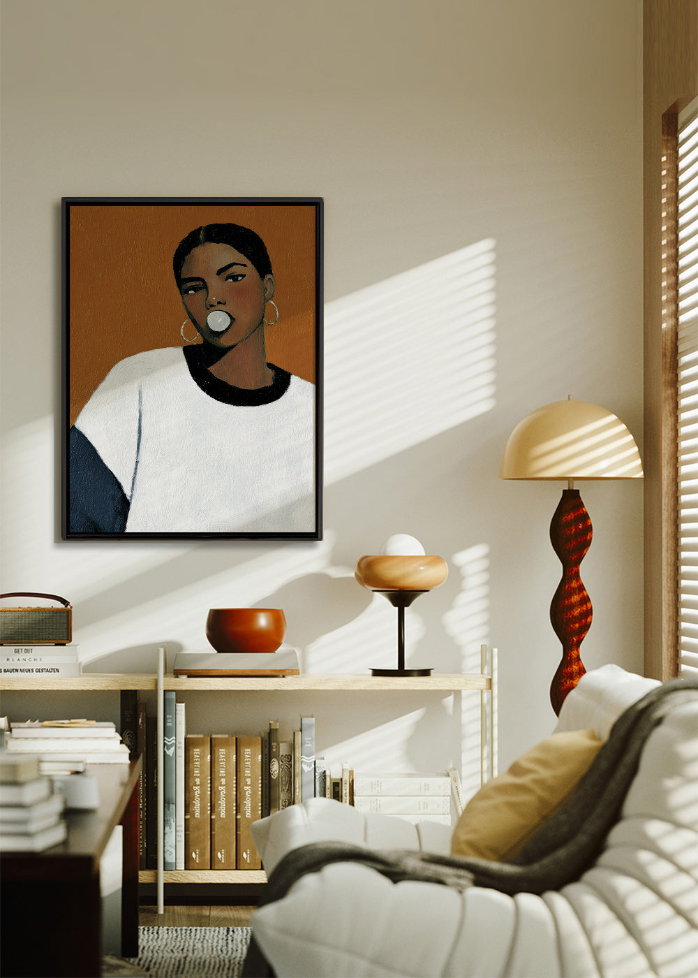 Ilustración retrato contemporánea con burbuja – Canvas2