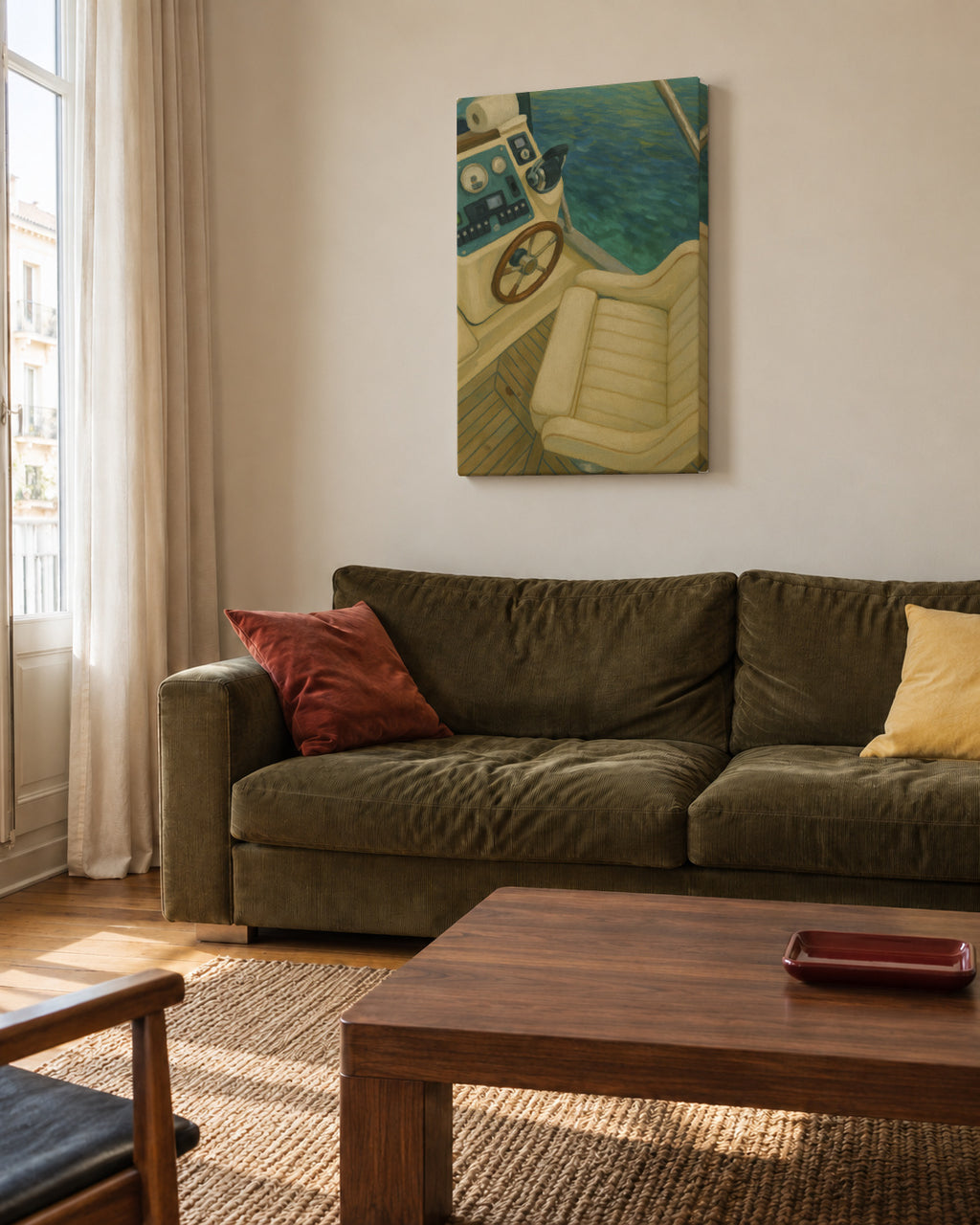 Captain's View - Unframed canvas in an interior