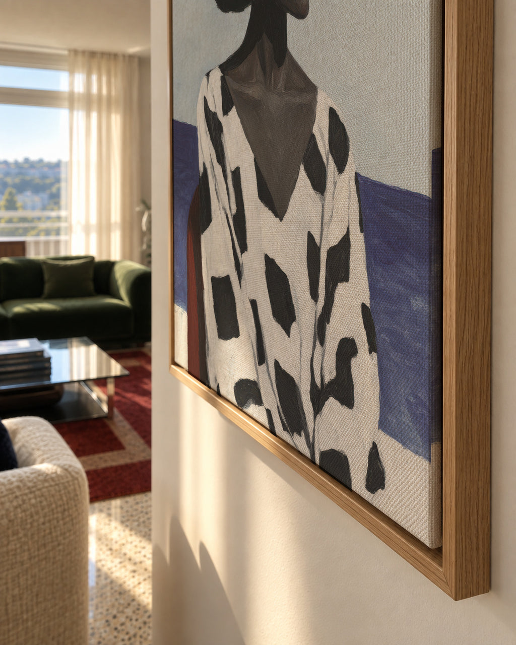 Coastal Pattern - Framed canvas detail