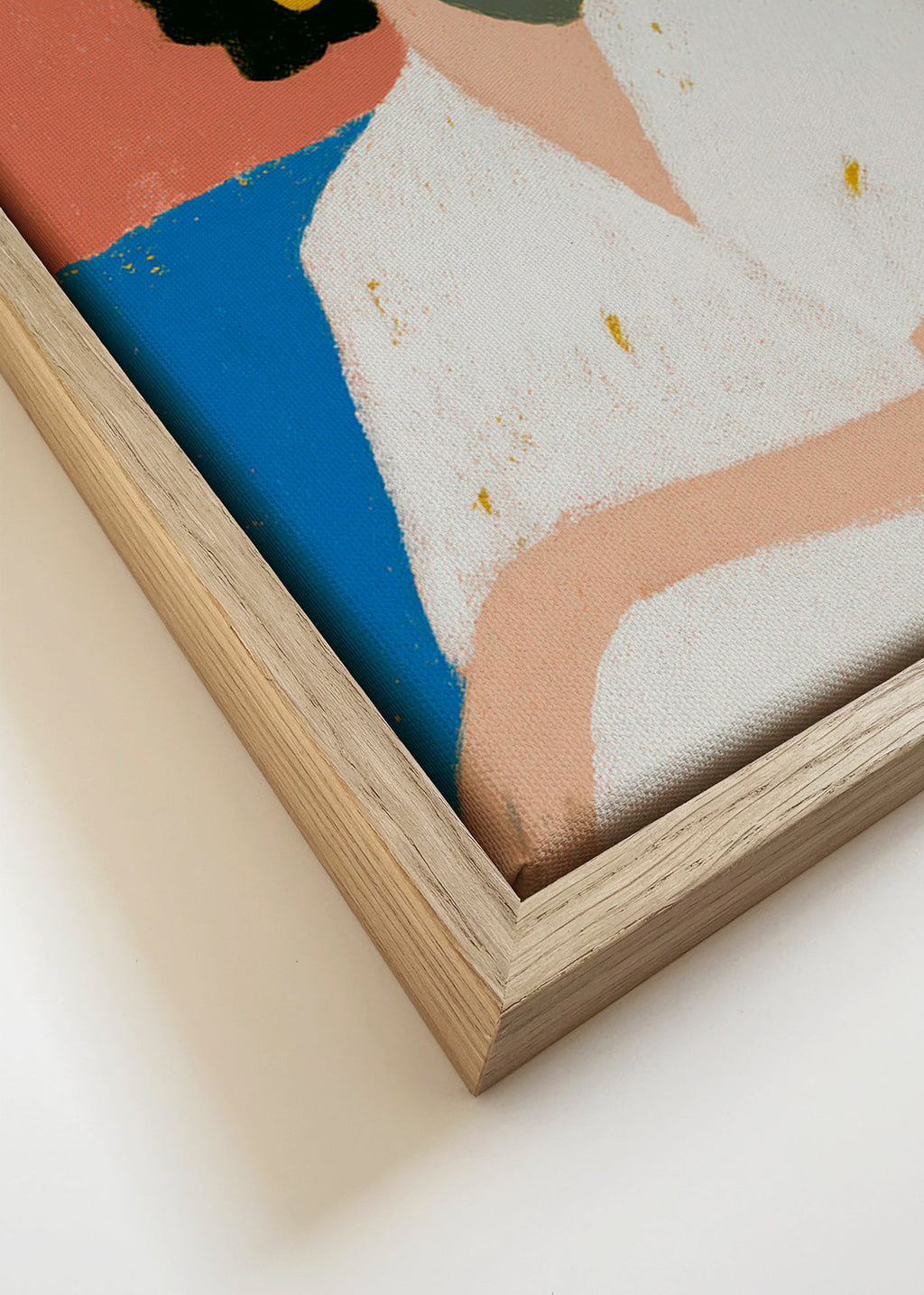 Ilustración femenina con gafas blancas – Canvas detail