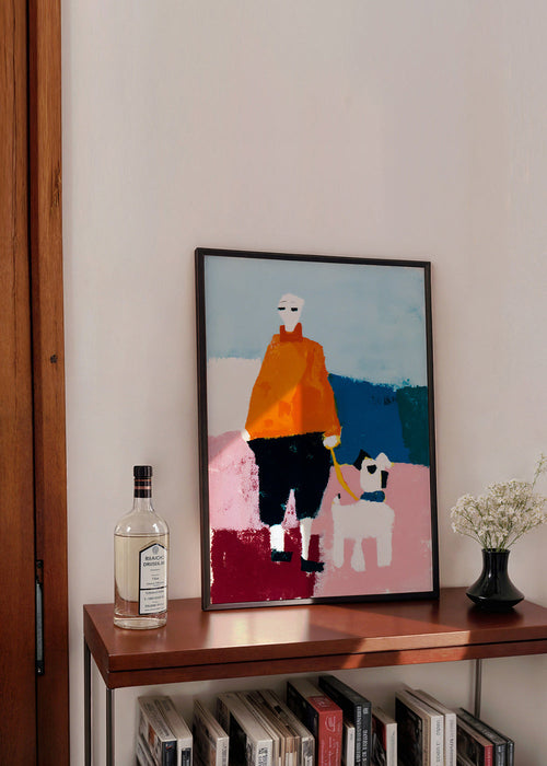 Ilustración paseo matutino con perro – Product1