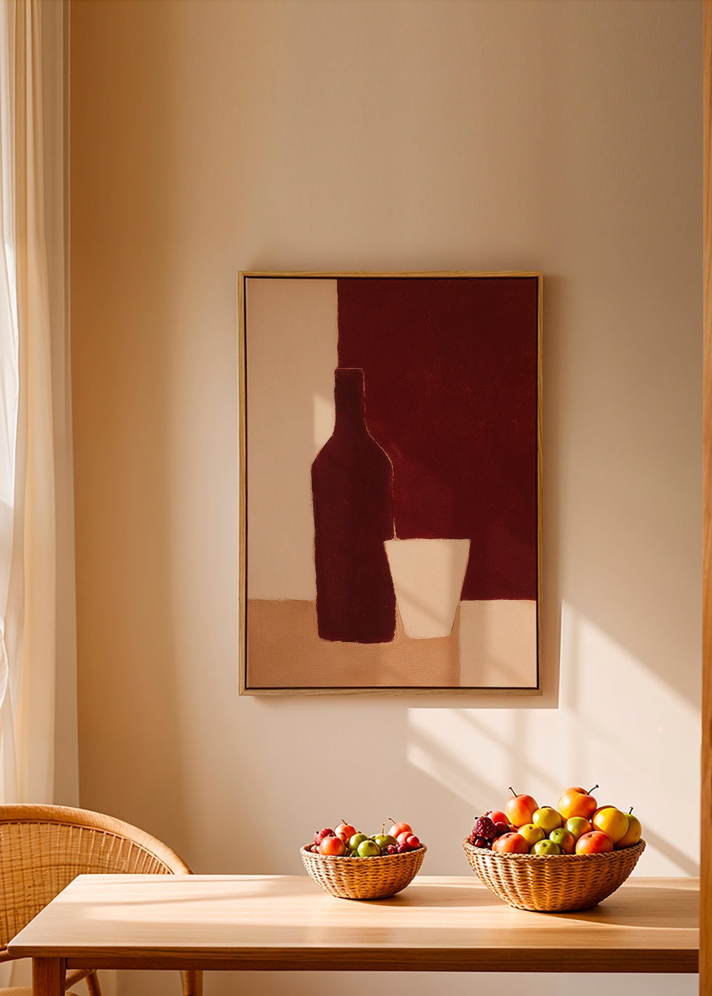 Cuadro de cocina con botella y vaso – Canvas1