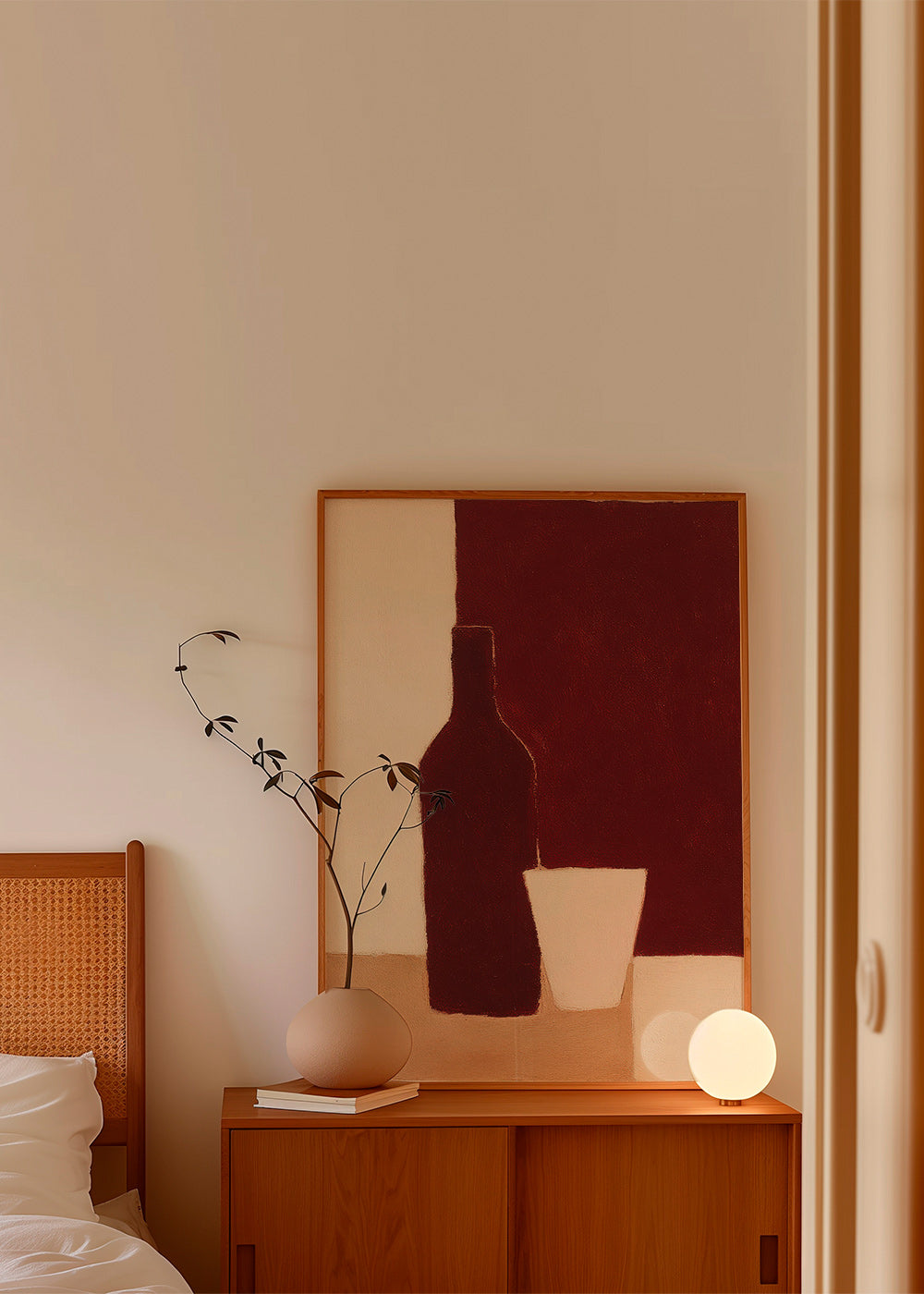 Cuadro de cocina con botella y vaso – Product1