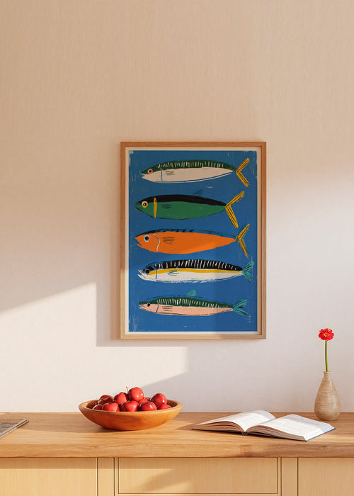 Cuadro de cocina con sardinas ilustradas – Product1