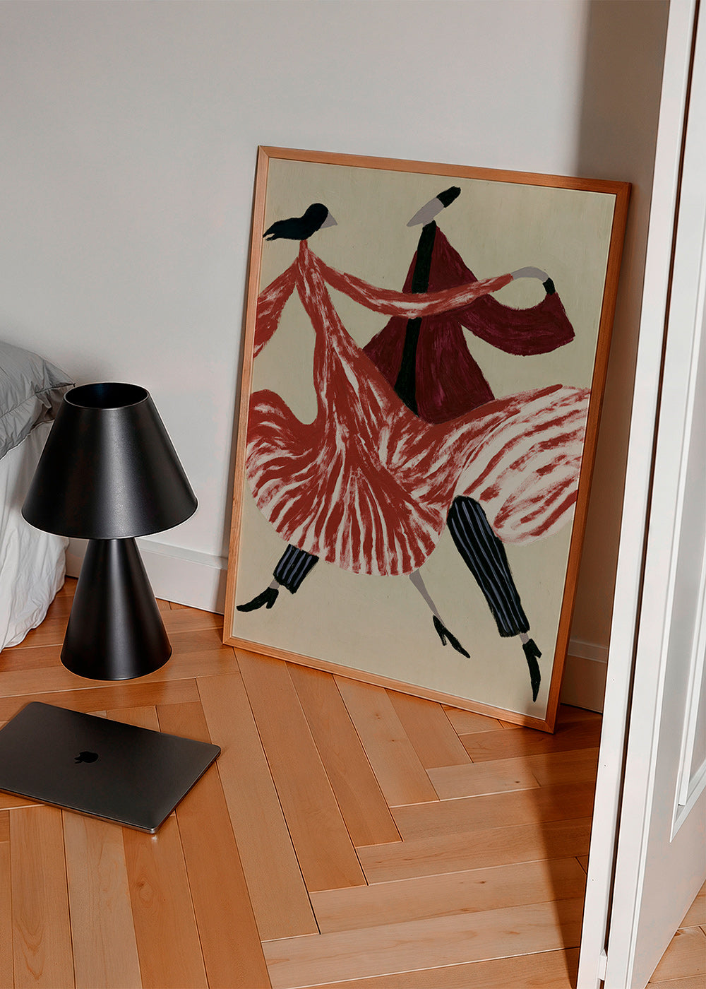Quadro astratto di danzatrici in movimento