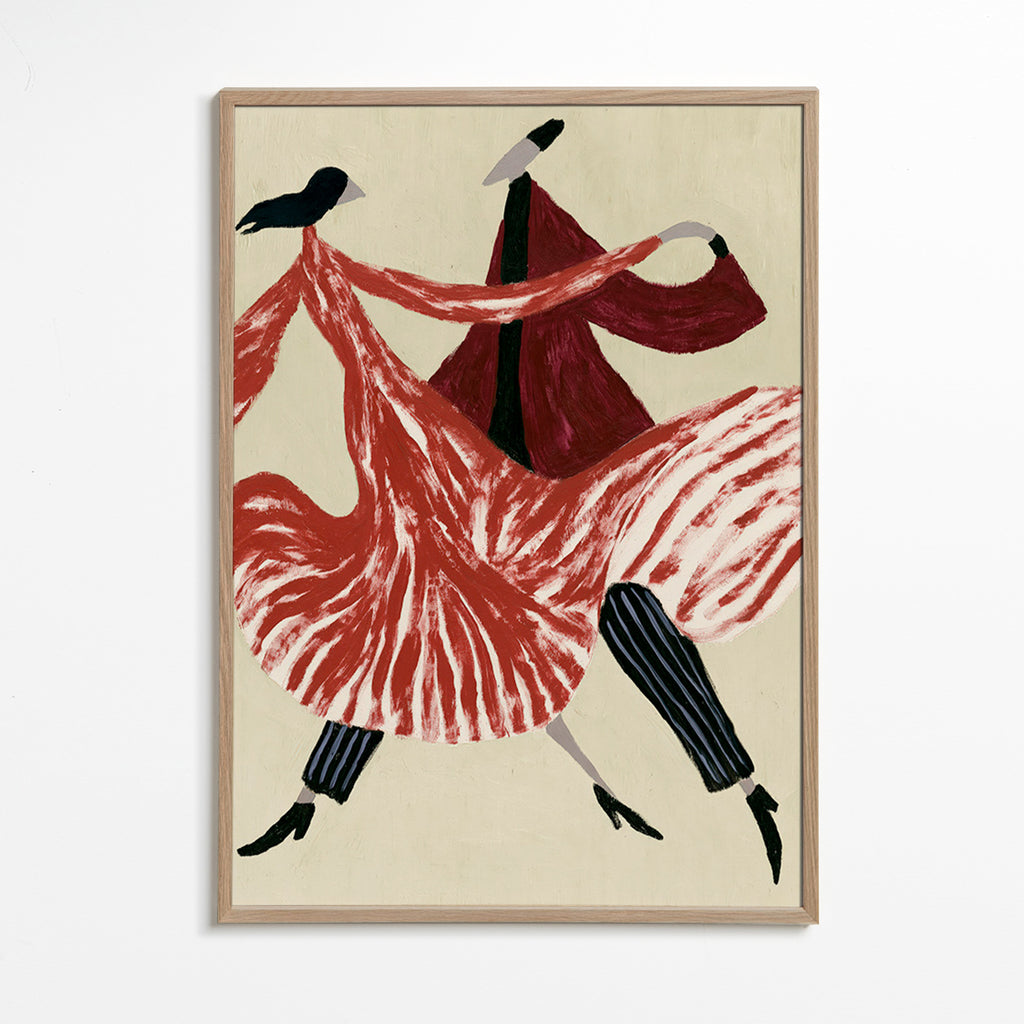 Quadro astratto di danzatrici in movimento