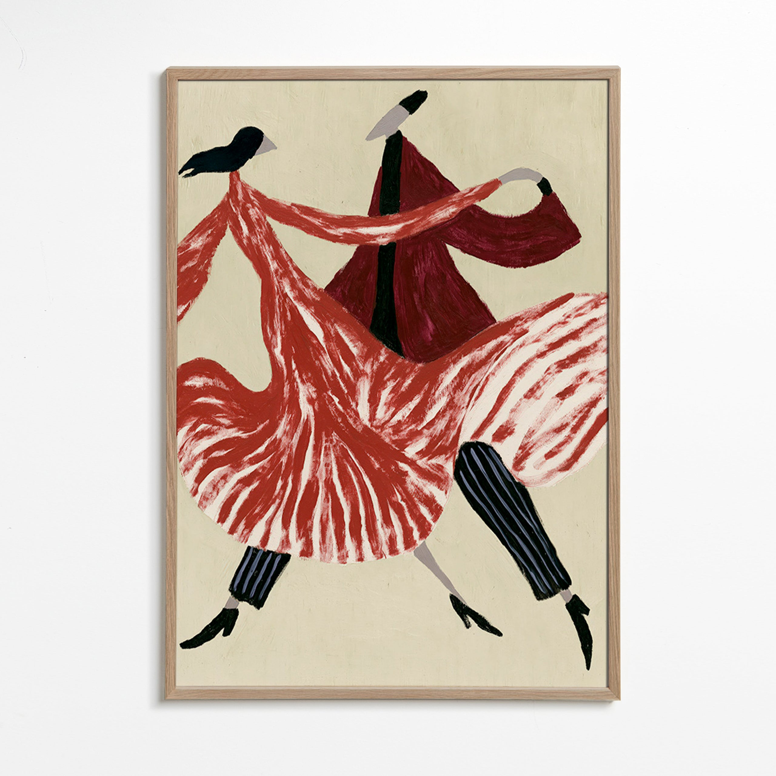 Quadro astratto di danzatrici in movimento