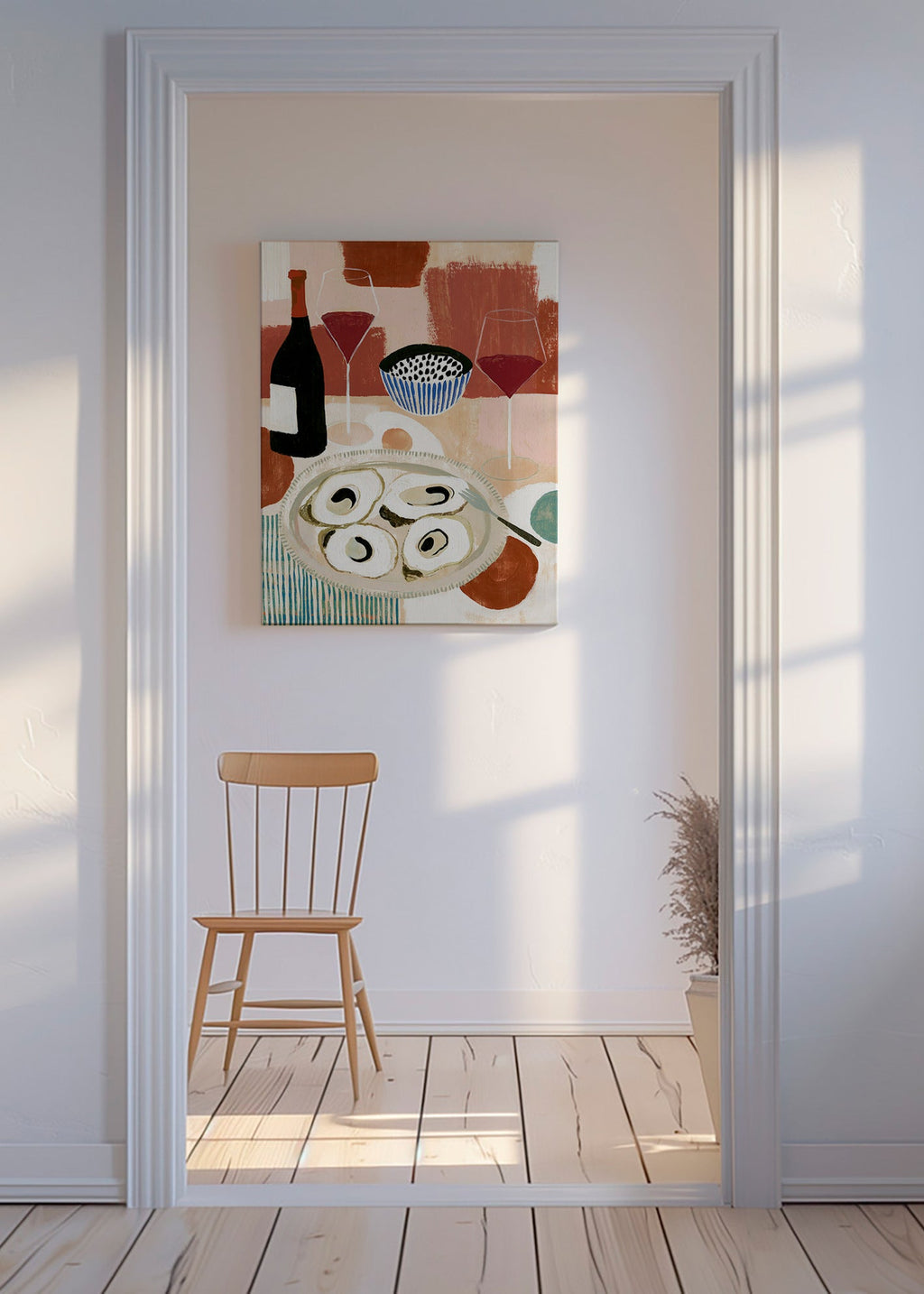 Arte da cucina: nature morte di ostriche e vino
