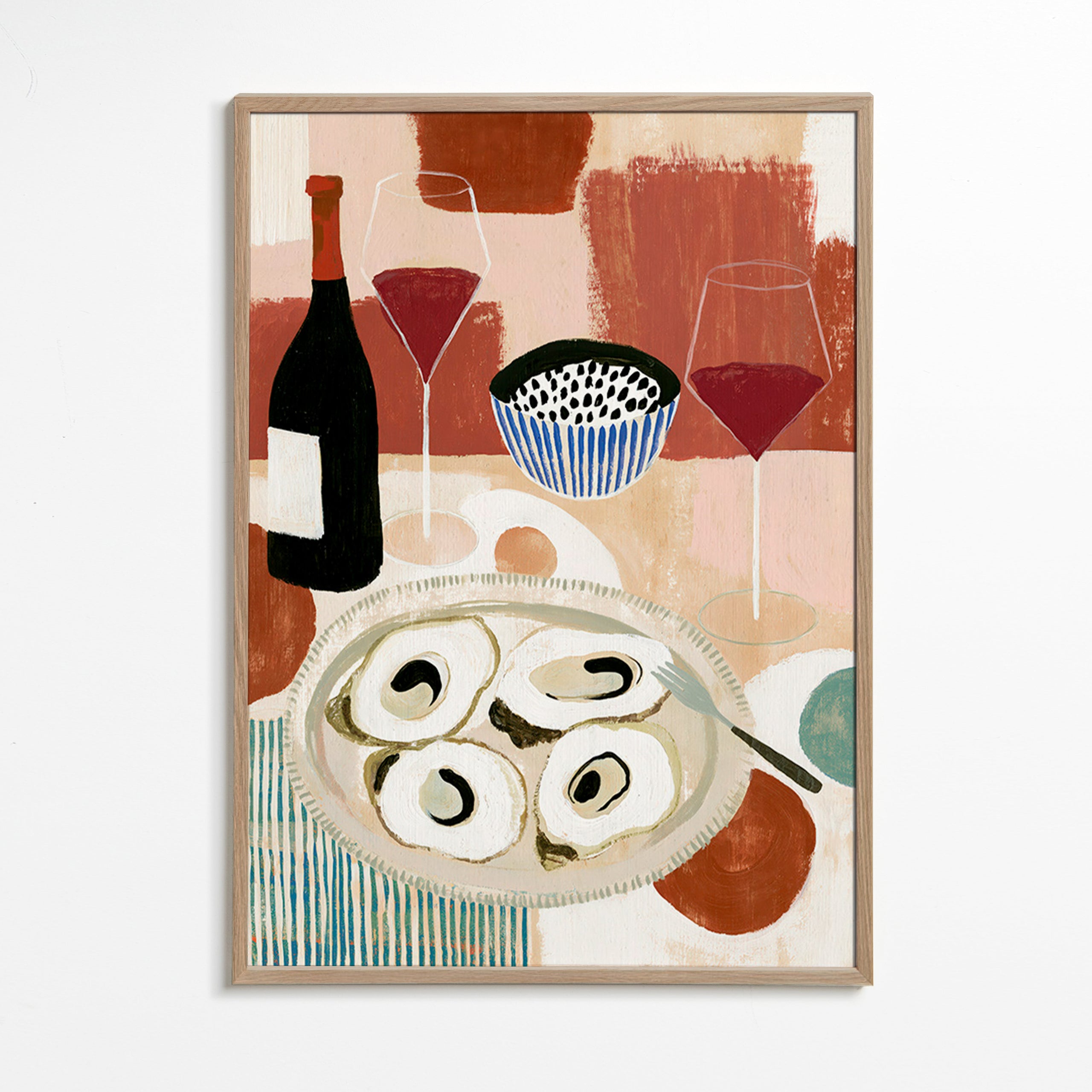 Arte da cucina: nature morte di ostriche e vino