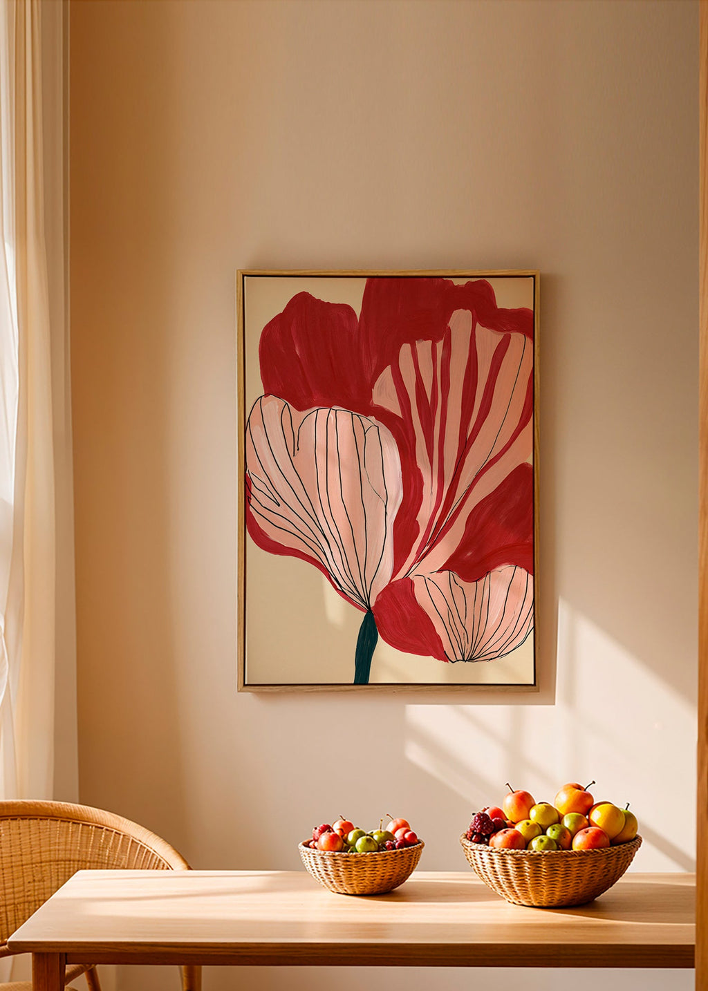 Stampa botanica petali scarlatti – Canvas1