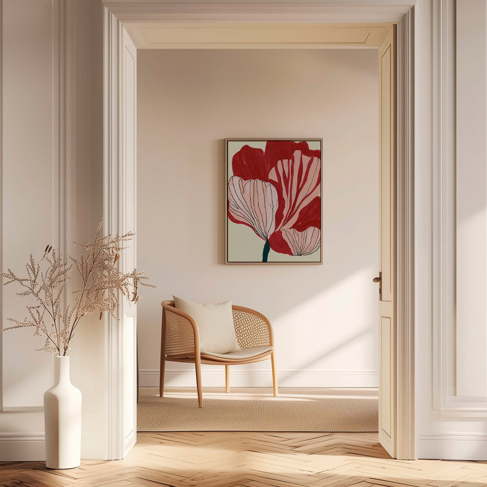 Stampa botanica petali scarlatti – Canvas2