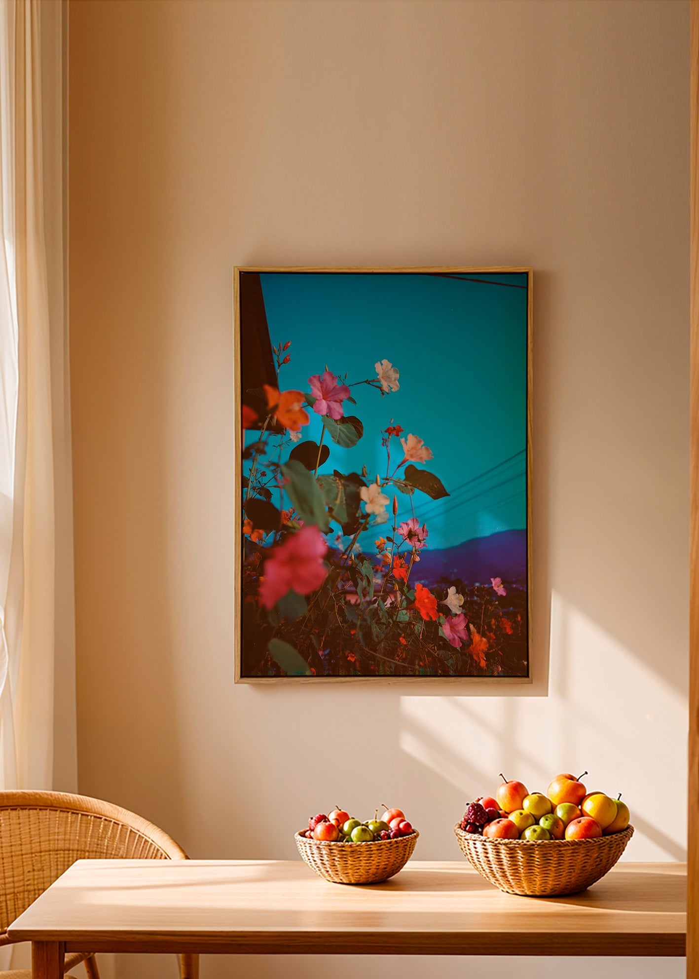 Stampa botanica: bougainvillea al crepuscolo